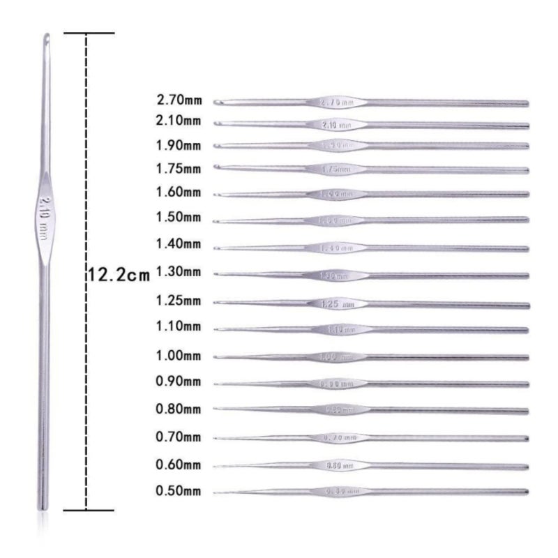 MW Model Worker Steel Crochet Hook Set of 16 - Image 2